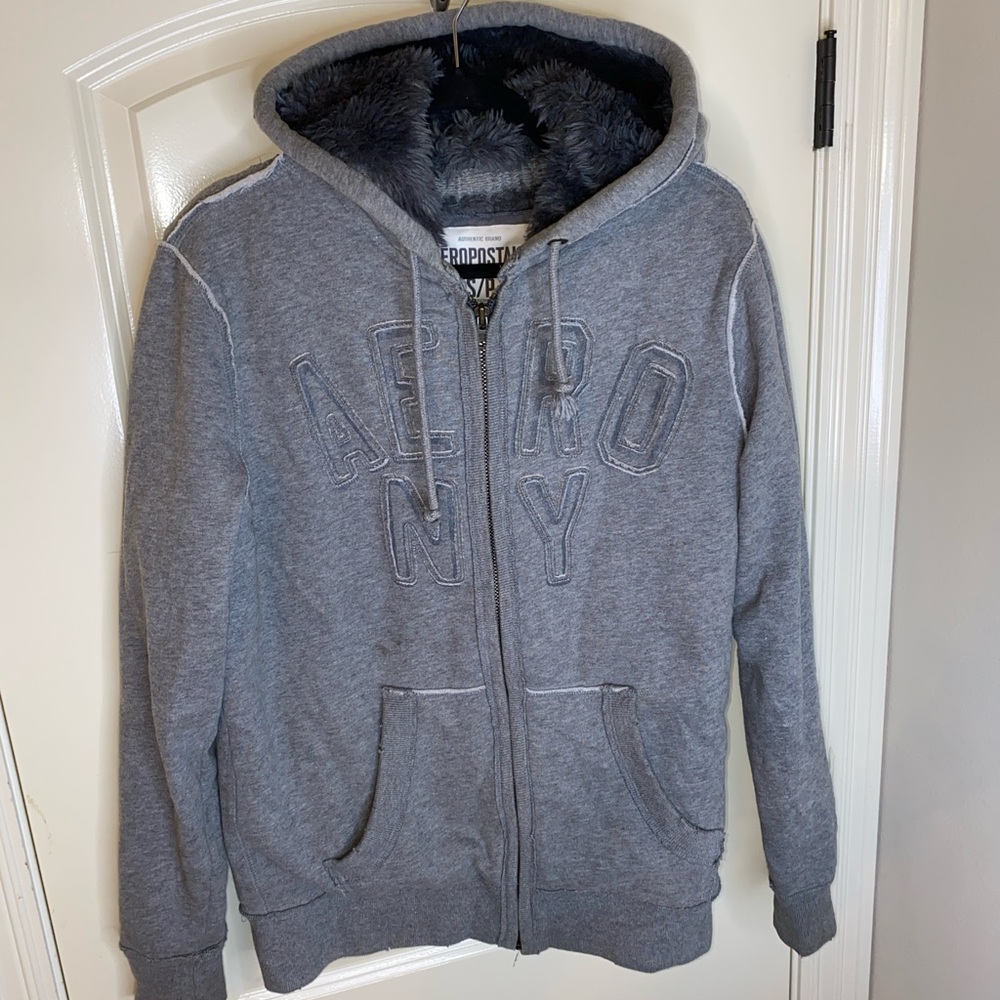 Vintage fur lined Aeropostale jacket